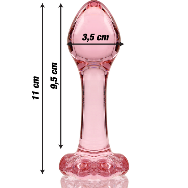 Nebula modelo 2 plug cristal rosa 11 cm o 3.5 cm
