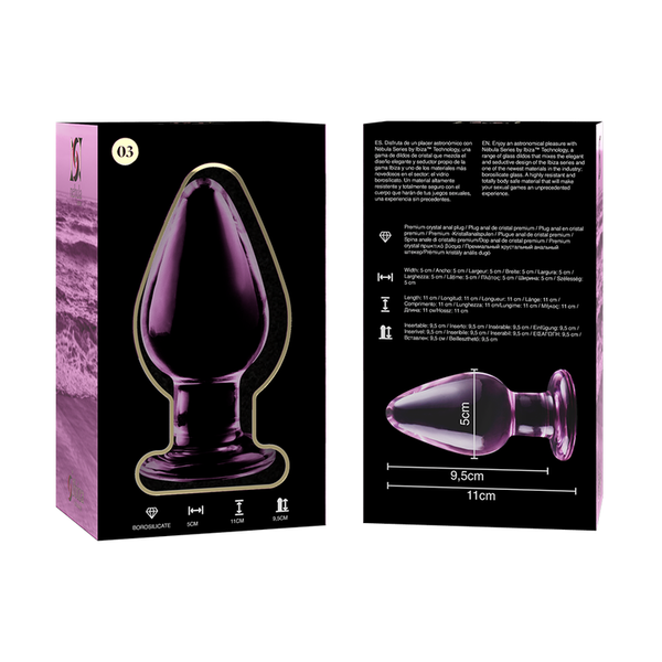 Nebula modelo 3 plug cristal rosa 11 cm o 5 cm