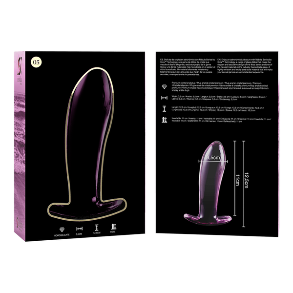Nebula modelo 5 plug cristal rosa 12.5 cm o 3.5 cm