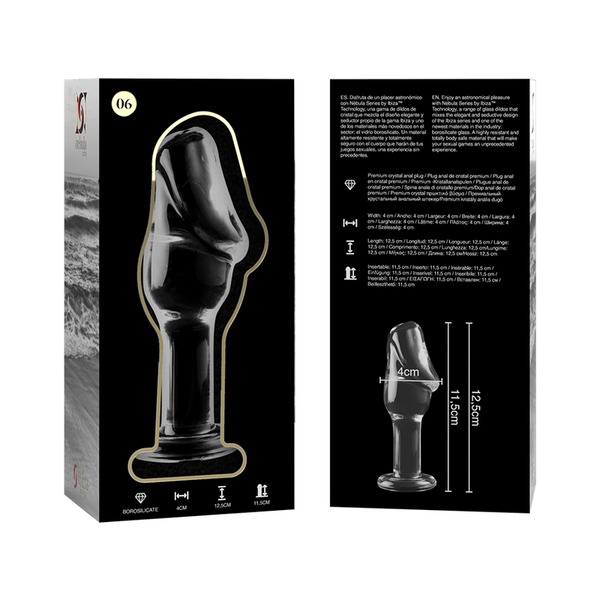 Nebula modelo 6 plug cristal rosa 12.5 cm o 4 cm