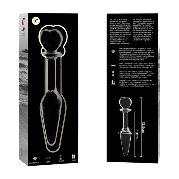 Nebula modelo 7 plug cristal rosa 13.5 cm o 3 cm