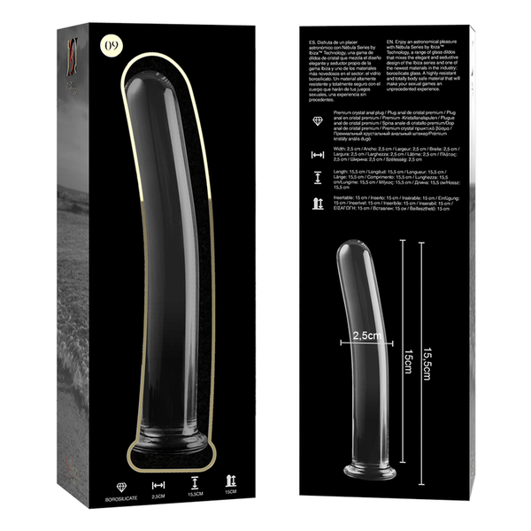 Nebula modelo 9 dildo cristal rosa 15.5 cm o 2.5 cm