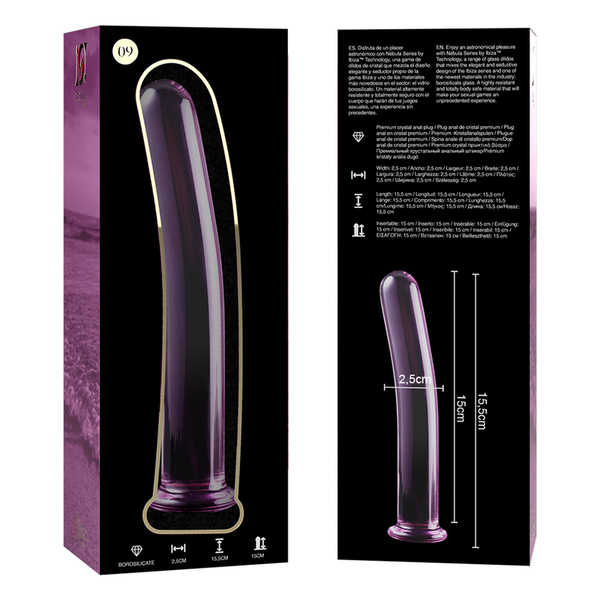Nebula modelo 9 dildo cristal rosa 15.5 cm o 2.5 cm