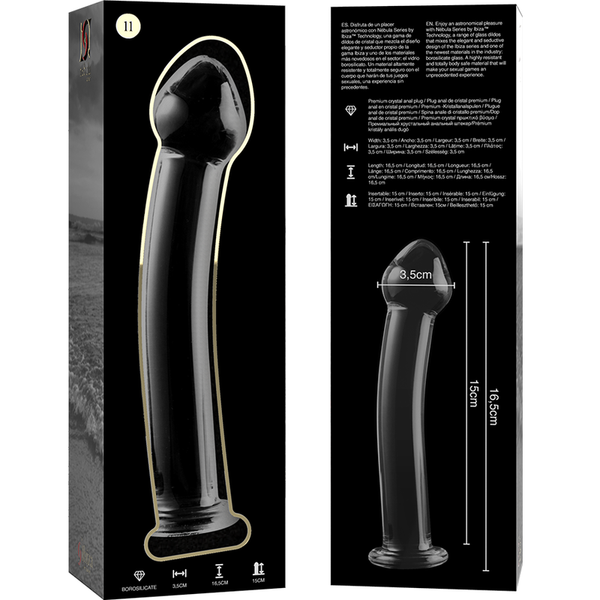 Nebula modelo 11 dildo cristal rosa 16 cm o 3 cm
