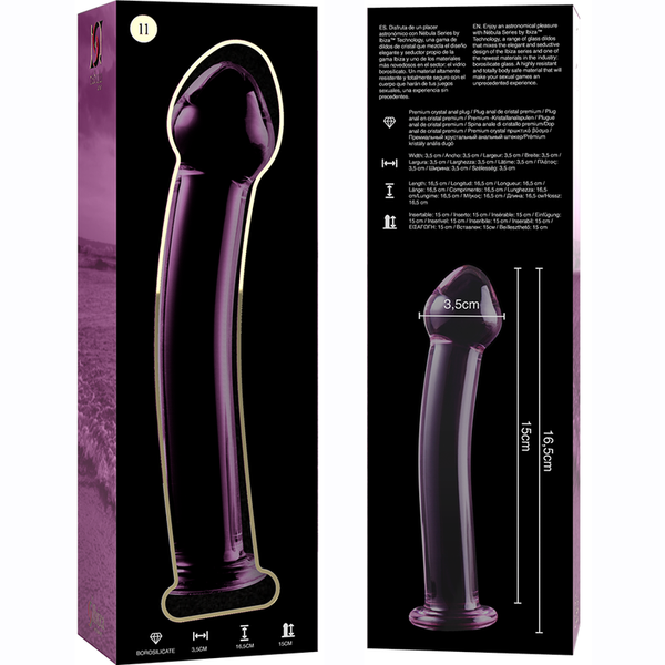 Nebula modelo 11 dildo cristal rosa 16 cm o 3 cm