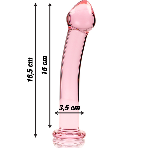 Nebula modelo 11 dildo cristal rosa 16 cm o 3 cm
