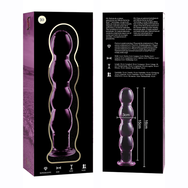Nebula modelo 10 dildo cristal rosa 16.5 cm o 3.5 cm