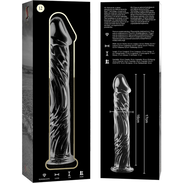 Nebula modelo 12 dildo cristal rosa 17 cm o 3.5 cm