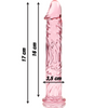 Nebula modelo 12 dildo cristal rosa 17 cm o 3.5 cm