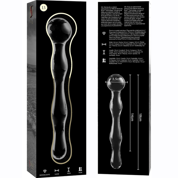 Nebula modelo 13 dildo cristal rosa 18 cm o 3.5 cm