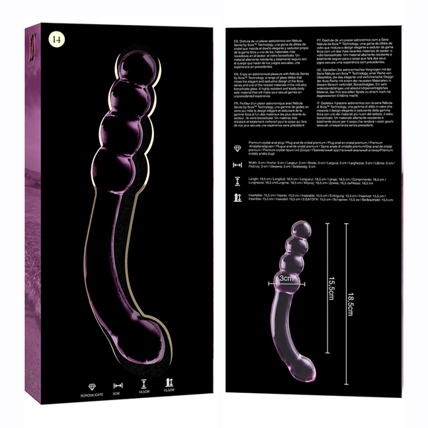 Nebula modelo 14 dildo cristal rosa 18.5 cm o 3 cm