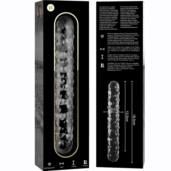 Nebula modelo 15 dildo cristal rosa 18.5 cm o 3 cm