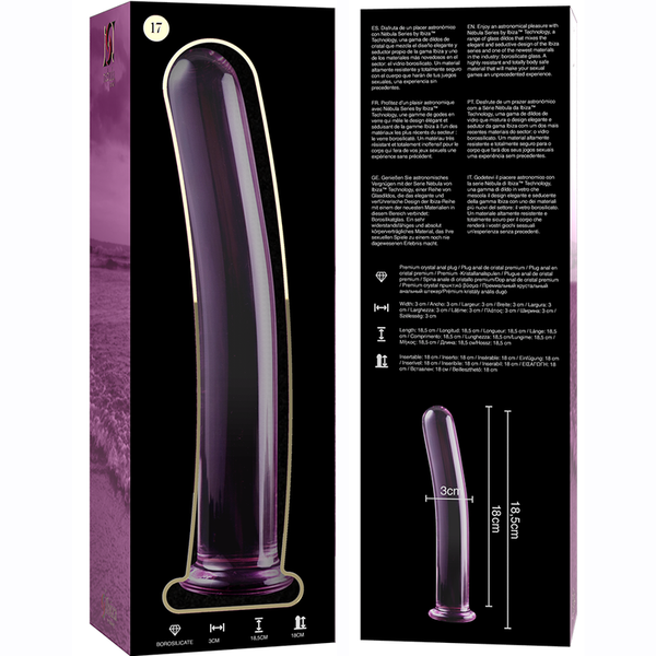 Nebula modelo 17 dildo cristal rosa 18.5 cm o 3 cm