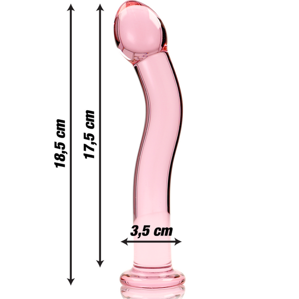 Nebula modelo 18 dildo cristal rosa 18.5 cm o 3.5 cm