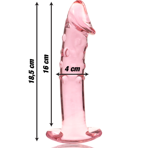 Nebula modelo 19 dildo cristal rosa 18.5 cm o 4 cm