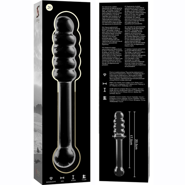 Nebula modelo 20 dildo cristal rosa 20.5 cm o 3 cm