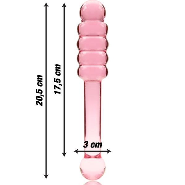 Nebula modelo 20 dildo cristal rosa 20.5 cm o 3 cm