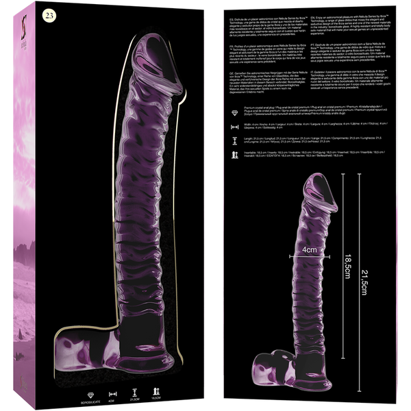 Nebula modelo 23 dildo cristal rosa 21.5 cm o 4 cm