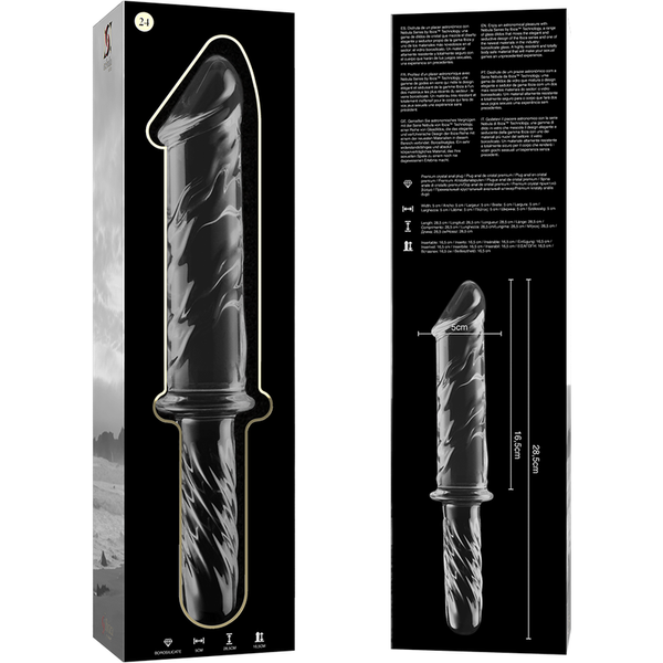 Nebula modelo 24 dildo cristal rosa 28.5 cm o 5 cm