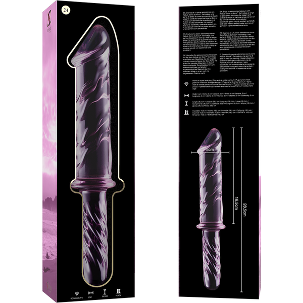 Nebula modelo 24 dildo cristal rosa 28.5 cm o 5 cm