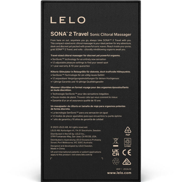 Lelo sona 2 travel masajeador sónico de clítoris rosa