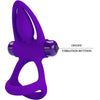 Anillo vibrador 10 vibraciones silicona violeta