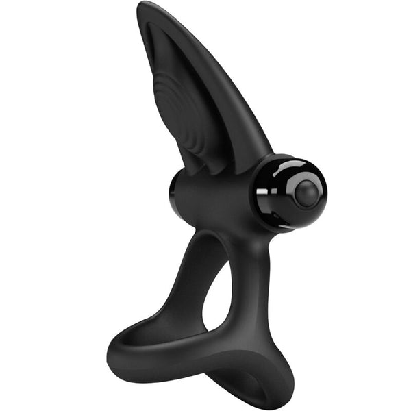 Anillo vibrador 10 vibraciones silicona negro