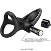 Anillo vibrador 10 vibraciones silicona negro