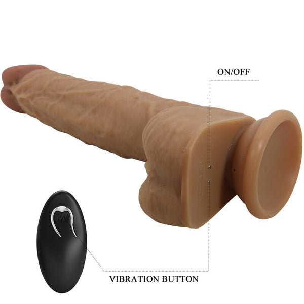 Pretty jonathan dildo silicona 3 vibraciones con 3 medidas inserción control remoto 21 cm