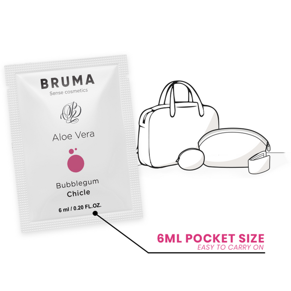 Bruma 6 ml gel deslizante con aloe vera sabor a chicle