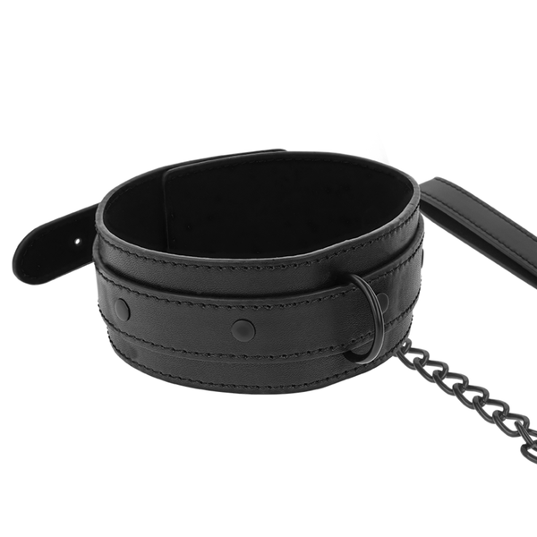 Intense fetish collar de cuero vegano
