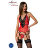 Passion peonia corset erotic line rojo l xl