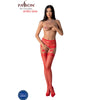 Passion s027 medias con liguero blanco talla única