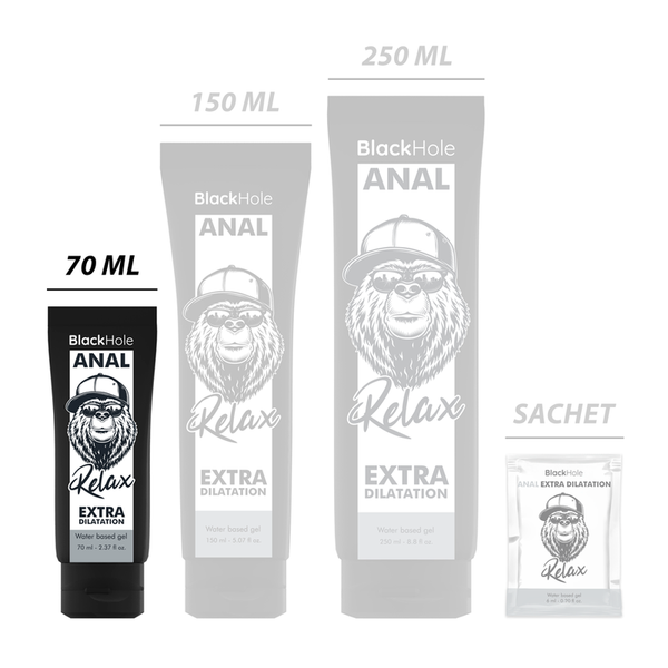 Black gel base agua dilatación anal 70 ml