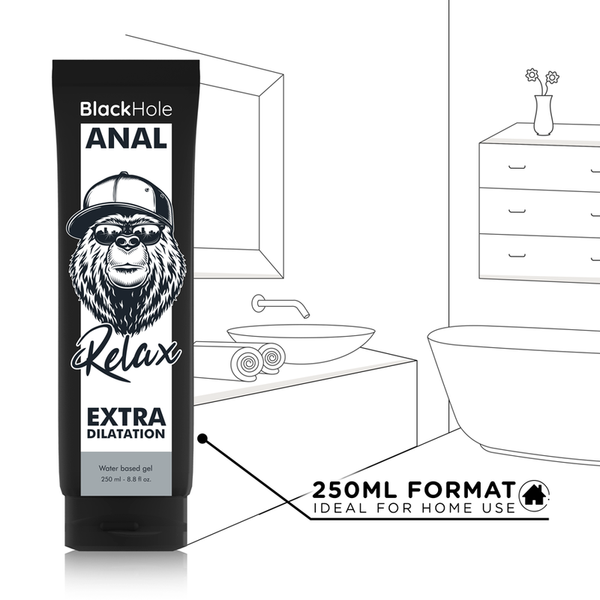 Black gel base agua dilatación anal 250 ml