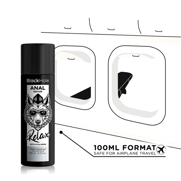 Black anal repair base agua relax con hyaluron 100 ml