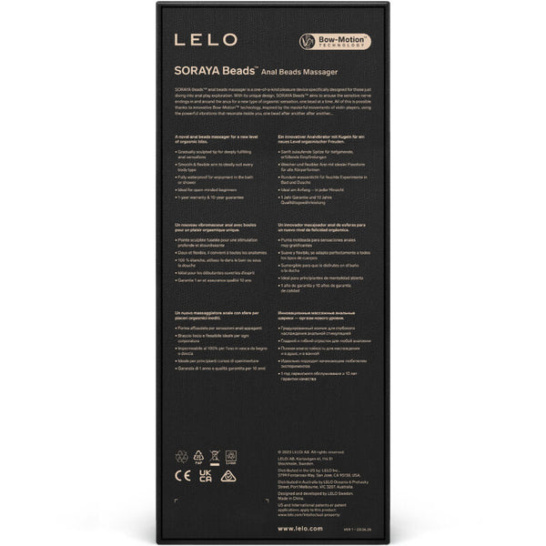 Lelo soraya beads masajeador anal negro
