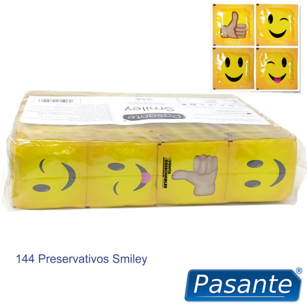 Pasante preservativo smiley bolsa 144 unidades