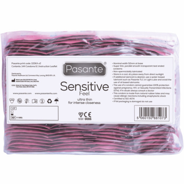 Pasante preservativo sensitive bolsa 144 unidades