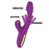 Vibrador multifunción recargable 7 vibraciónes con lengua oscilante y succionador morado intense ateneo