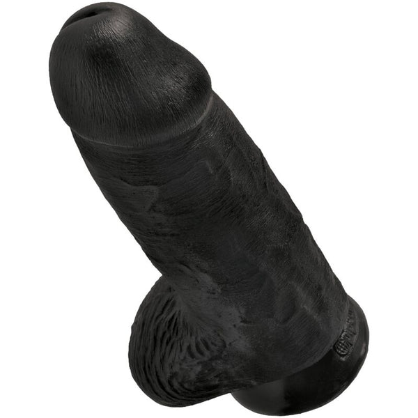 King pene realístico chubby 23 cm negro
