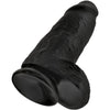King pene realístico chubby 23 cm negro