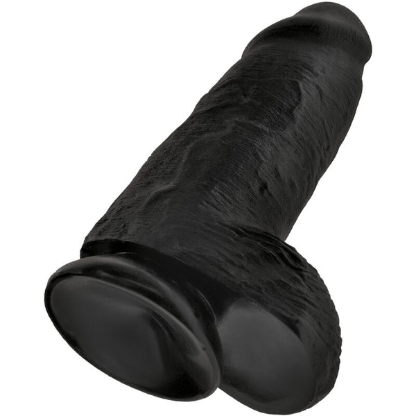 King pene realístico chubby 23 cm negro