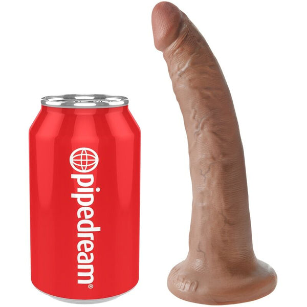 King pene realístico 17.5 cm caramelo