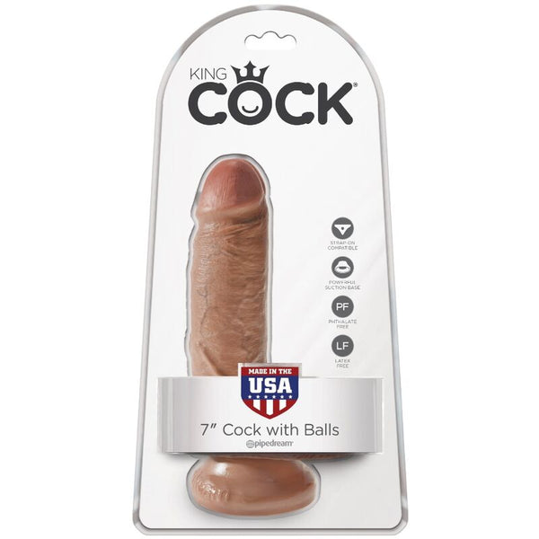 King pene realístico con testículos 13.2 cm caramelo