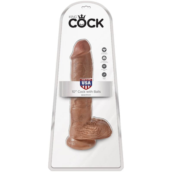 King pene realístico con testículos 19.8 cm caramelo