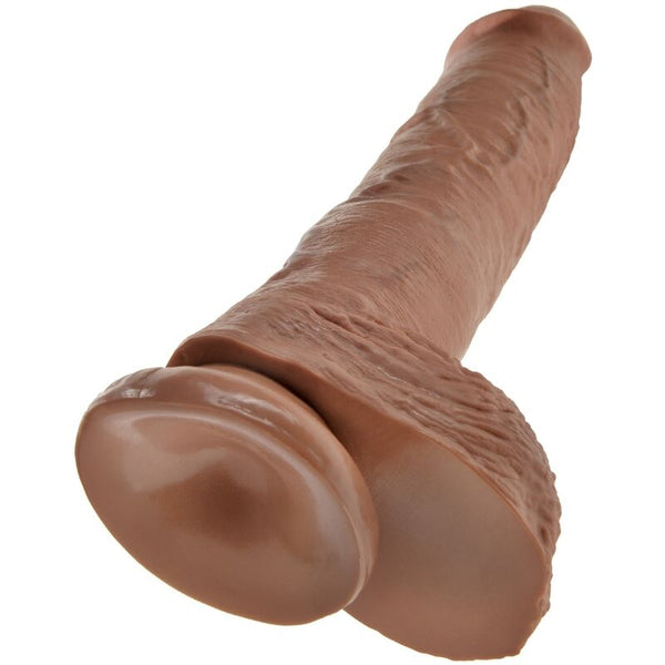 King pene realístico con testículos 19.8 cm caramelo