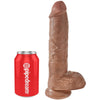 King pene realístico con testículos 19.8 cm caramelo