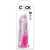 King clear pene realístico 19.7 cm rosa