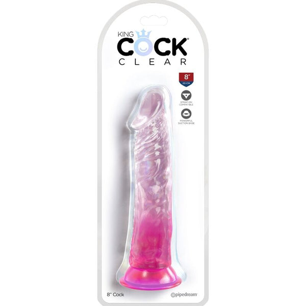 King clear pene realístico 19.7 cm rosa